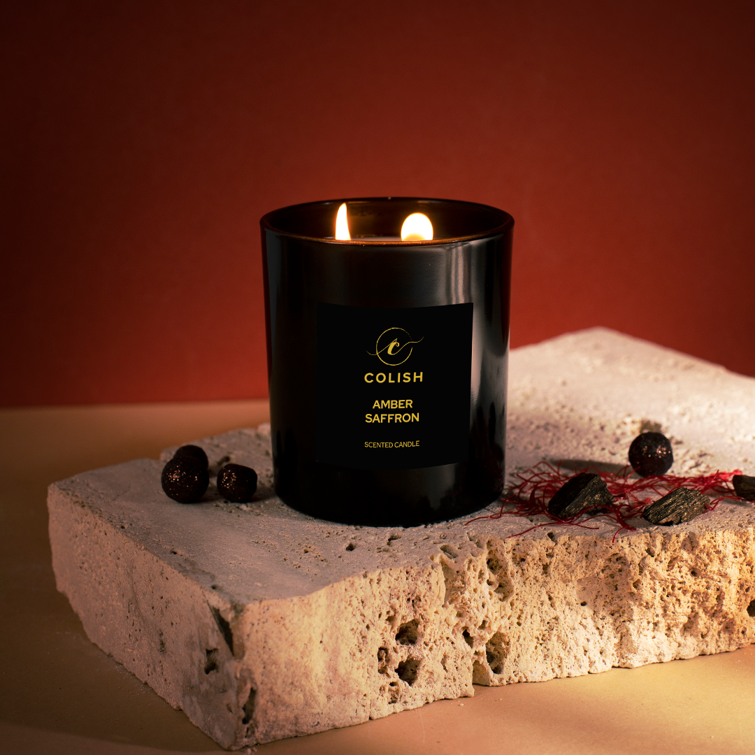 amber saffron oud uae candle