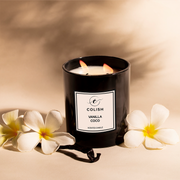 vanilla coconut gourmand scented candle